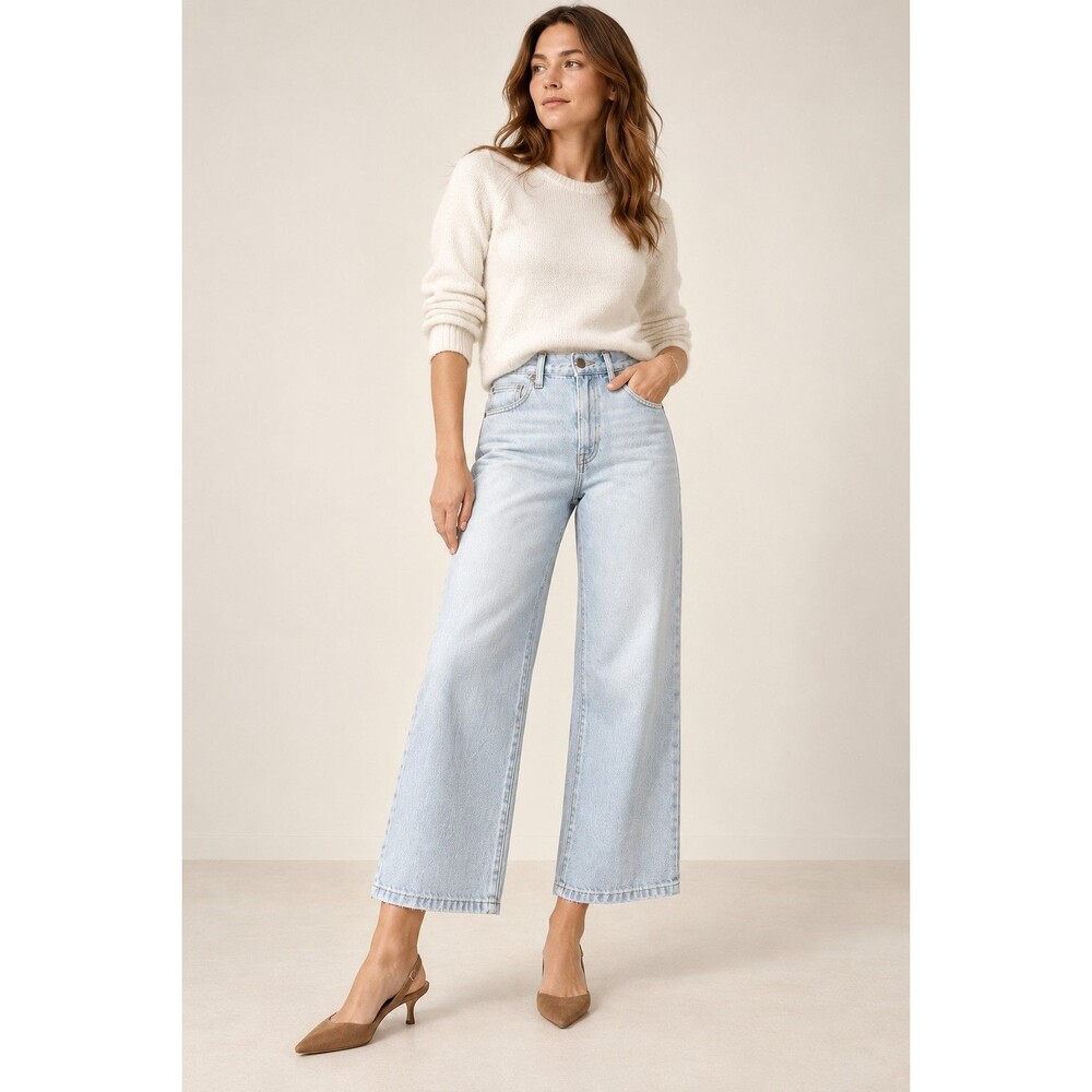 NWT Madewell Perfect Vintage Wide Leg Crop Jeans 27 Edmunds Wash ND537 $128